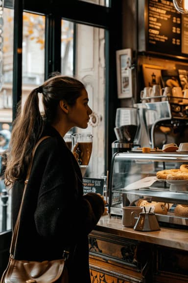 At a coffee shop